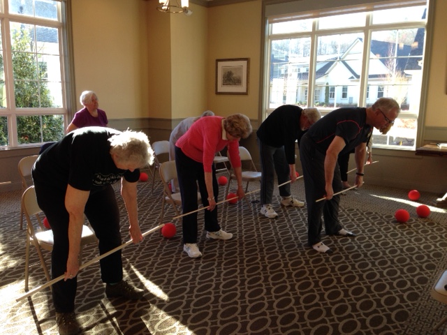 exercise class for senior living at camellia place assisted living and memory care